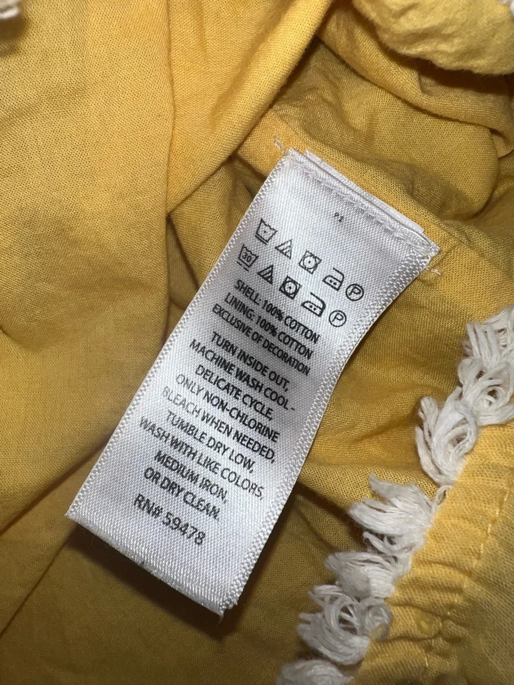 Yellow Embroidered Girls' Sundress - Brand:
